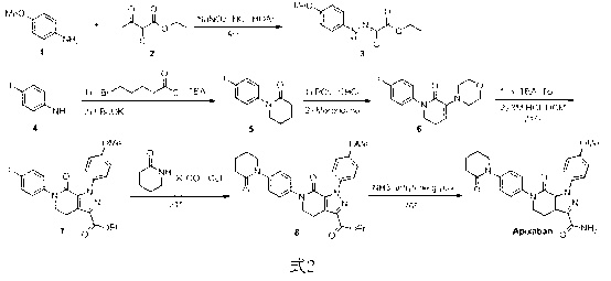 Preparation method of Apixaban as anti-thrombotic drug