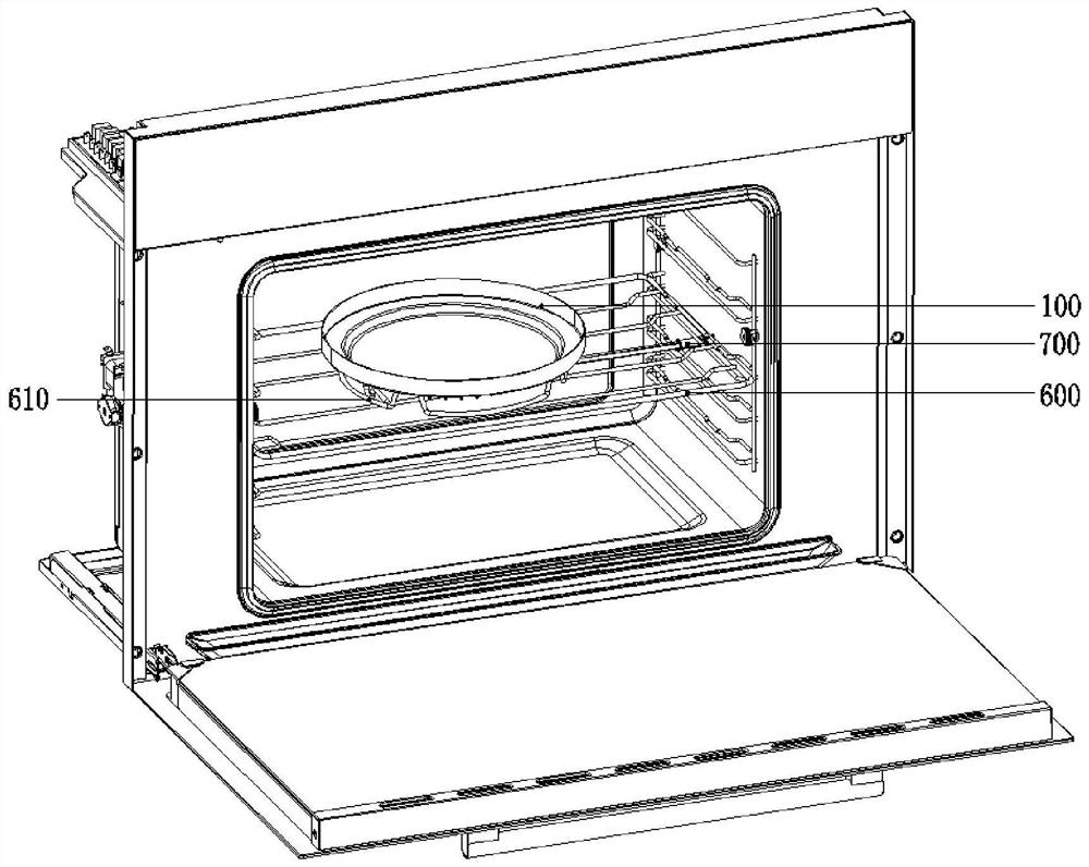 Baking tray assembly and cooking electric appliance with baking function