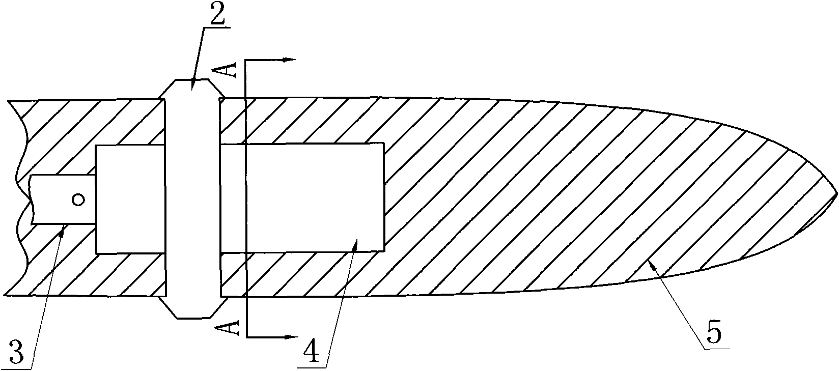 Direct lightning strike protecting device of wind power generator set blade