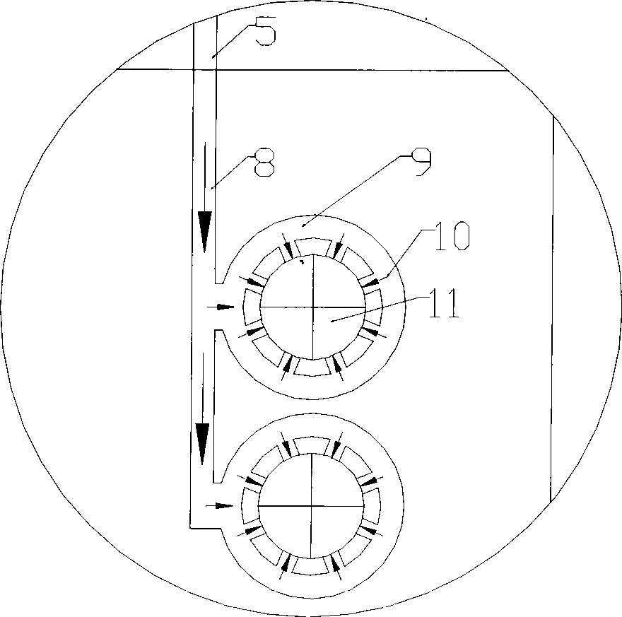 Dilution water ring addition device of head box