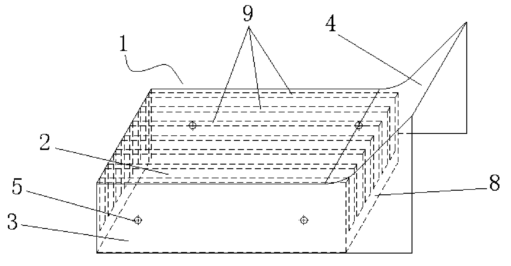 Radiation device with wind scooper