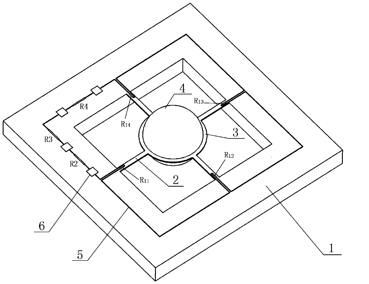 MEMS resonant-column type spherical oscillator vector hydrophone based on piezoresistive effect