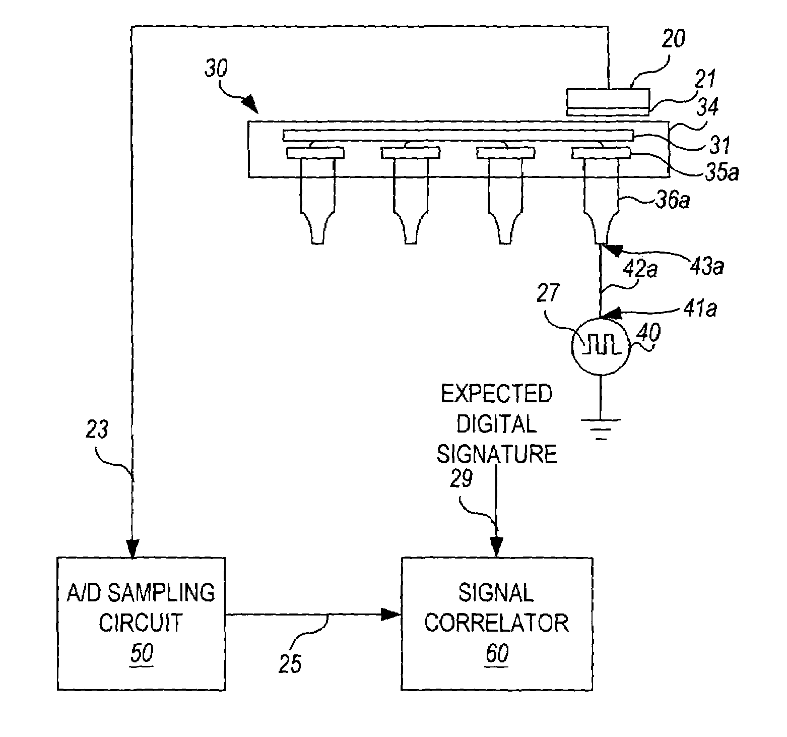 Capacitive sensor measurement method for discrete time sampled system for in-circuit test