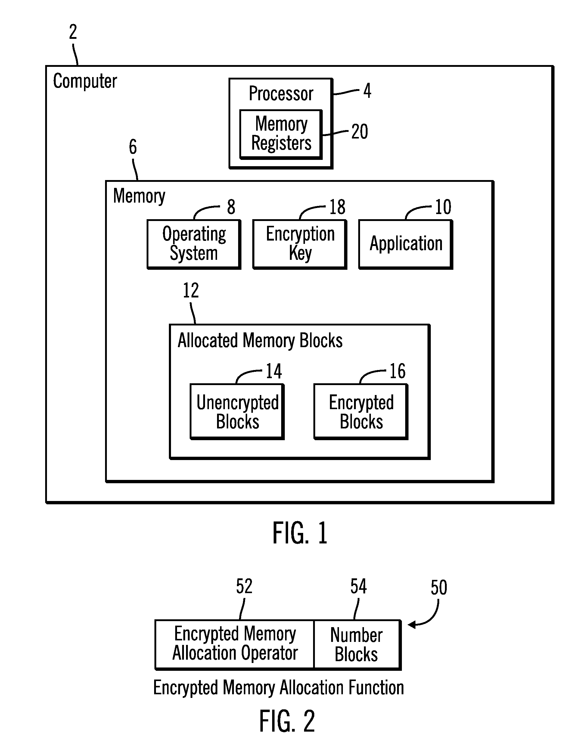 Encrypting data in volatile memory