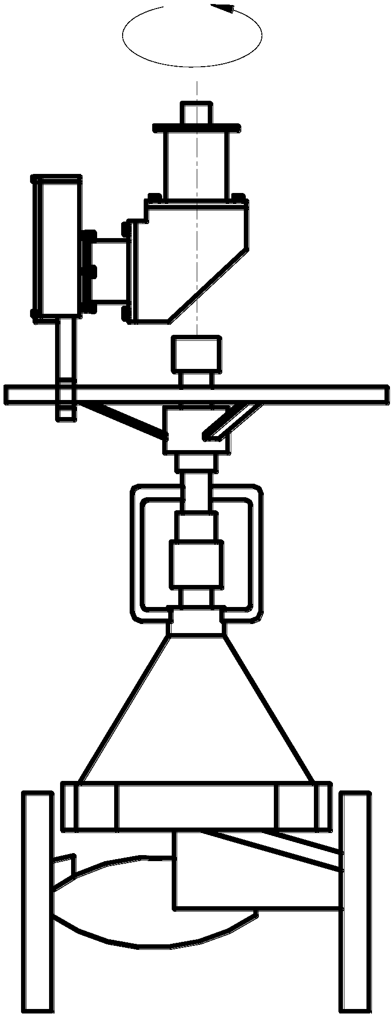 End effector of fire-fighting robot used for fire valve closing