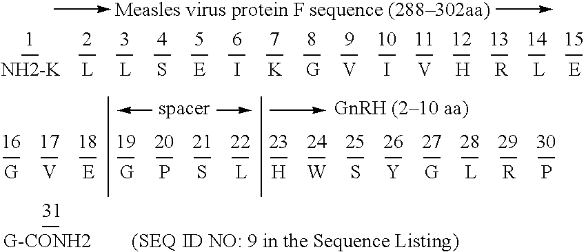 Chimeric peptide immunogens