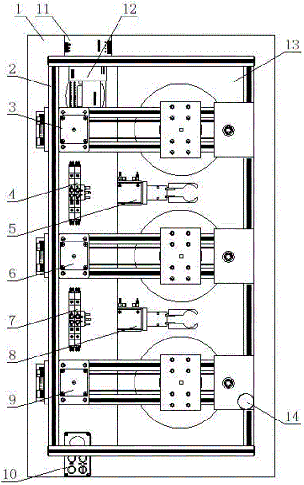 A test tube multiple cleaning device