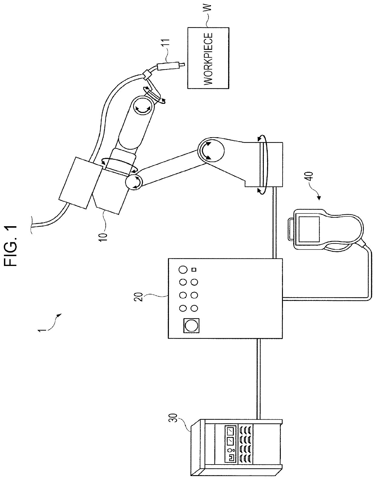 Teaching apparatus used for operation of industrial robot