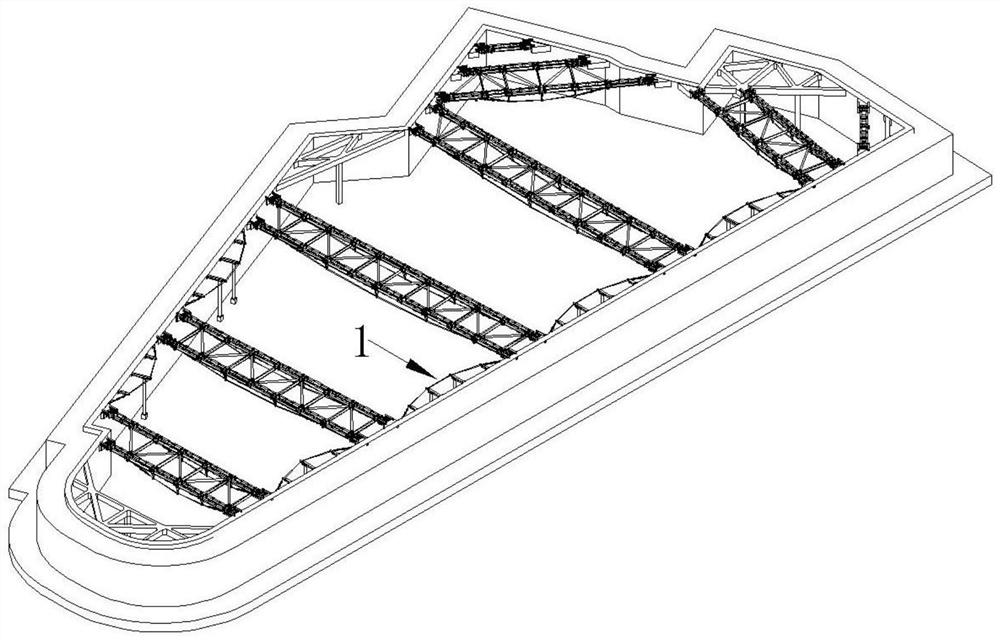 Prestressed steel supporting system for deep foundation pit