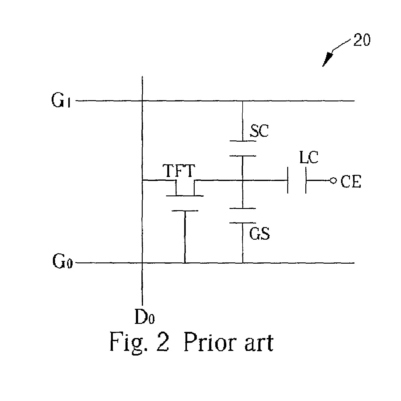 Liquid crystal display having reduced flicker