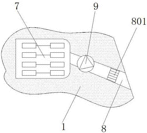 Photovoltaic power generation cooling device in automobile