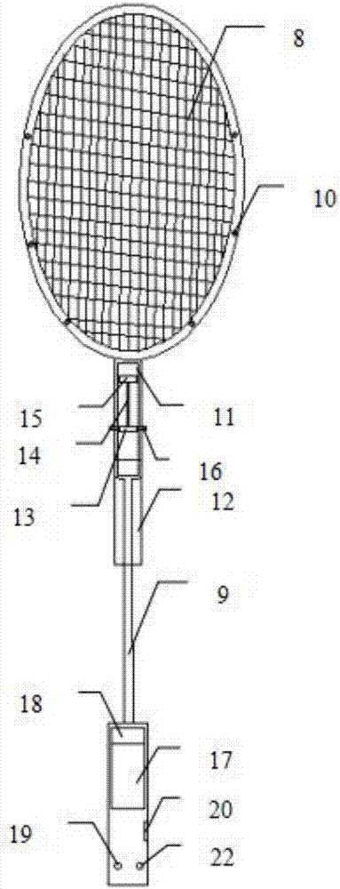 Badminton system with selfie function