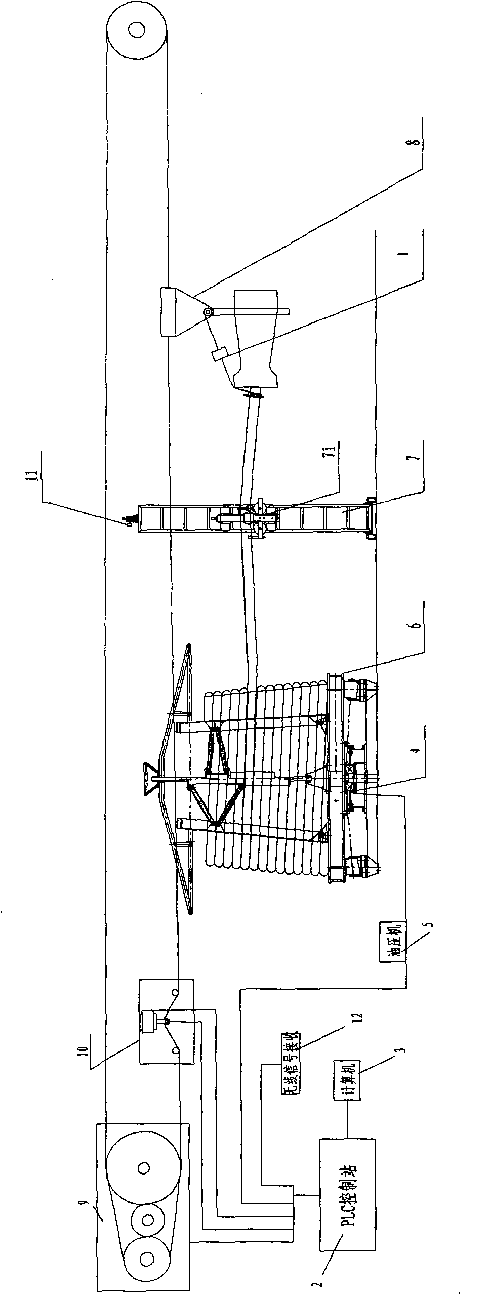 Intelligent horizontal cable releasing method