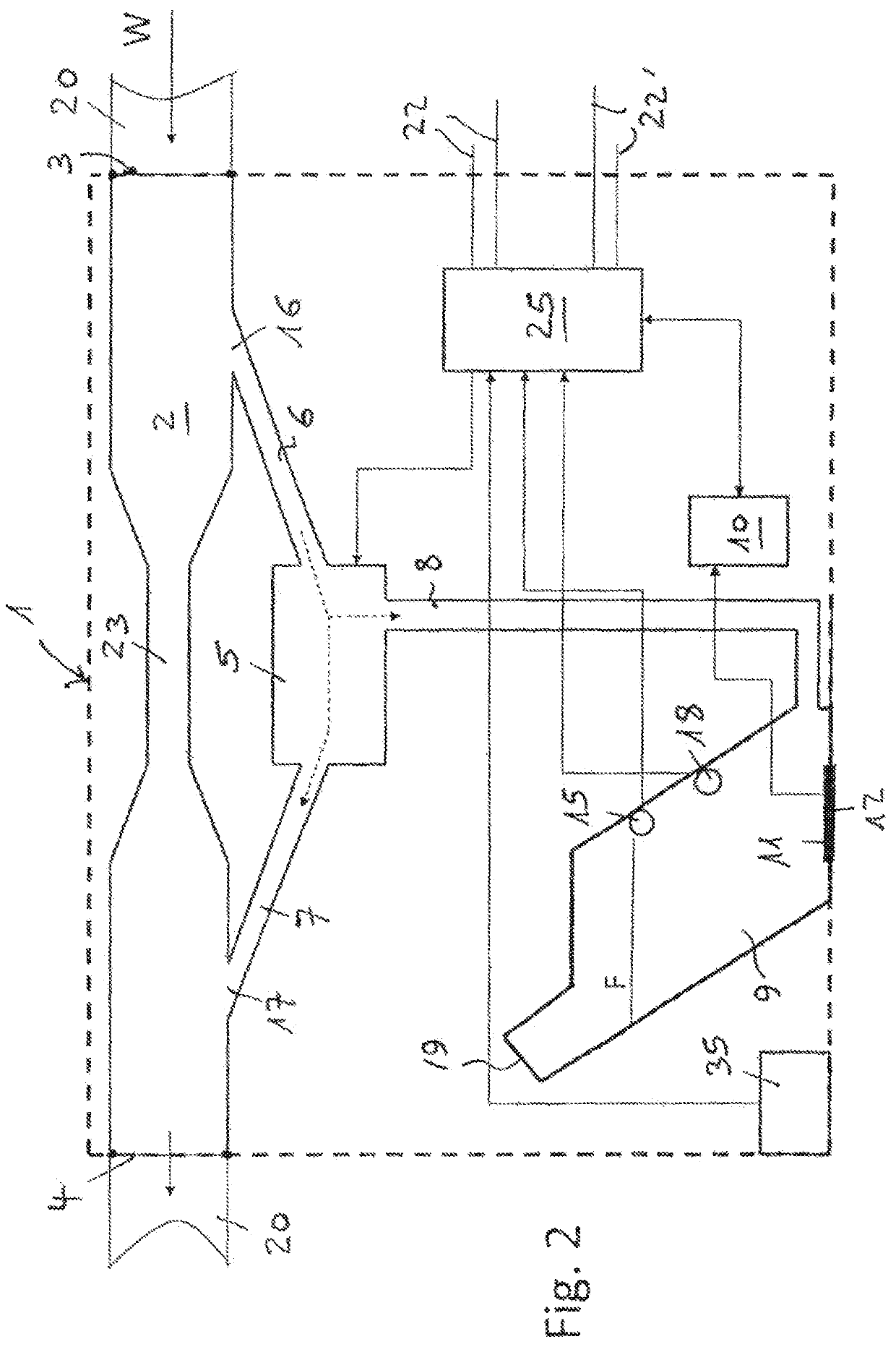 Device for producing water droplets for air humidification and a humidification system with such devices