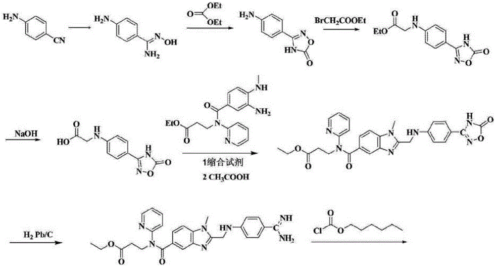 Method for synthesizing dabigatran etexilate intermediate