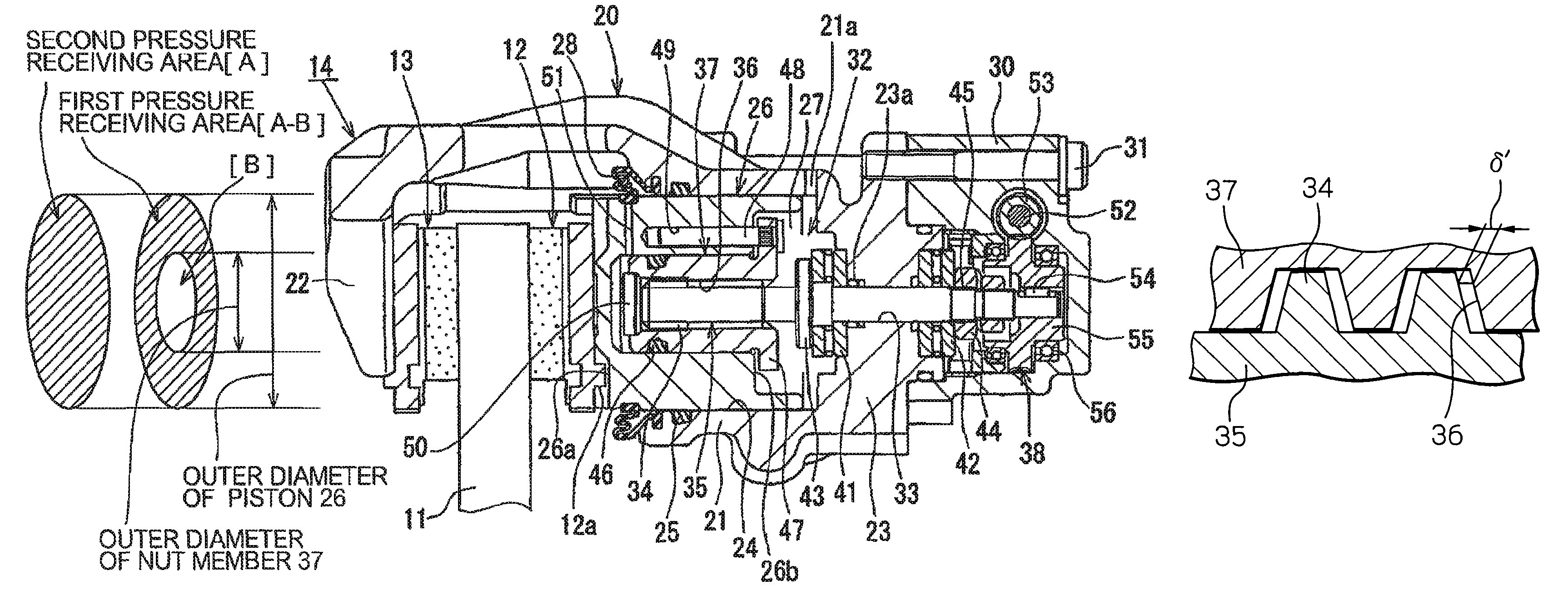 Disk brake with a parking brake function