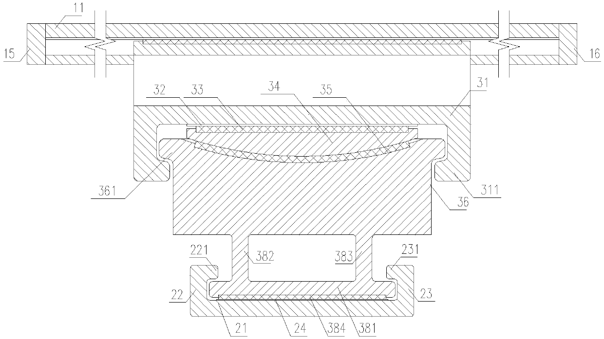 Slide rail support base and long-span structure system including slide rail support base