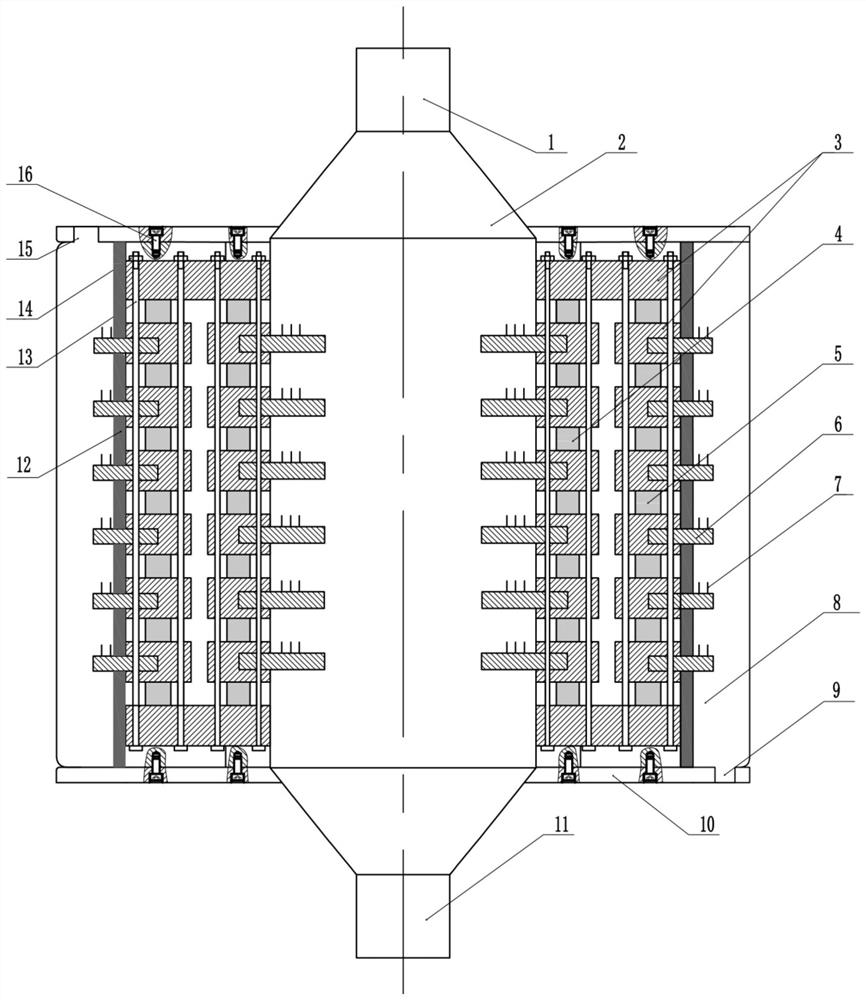 Automobile exhaust waste heat efficient energy recovery device and design method