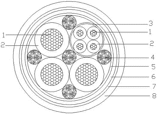 High-flexibility anti-torsion composite cable for robot