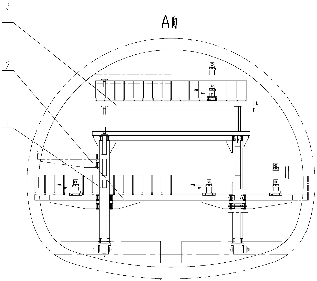 Tunnel full-section pre-reinforcement operation vehicle