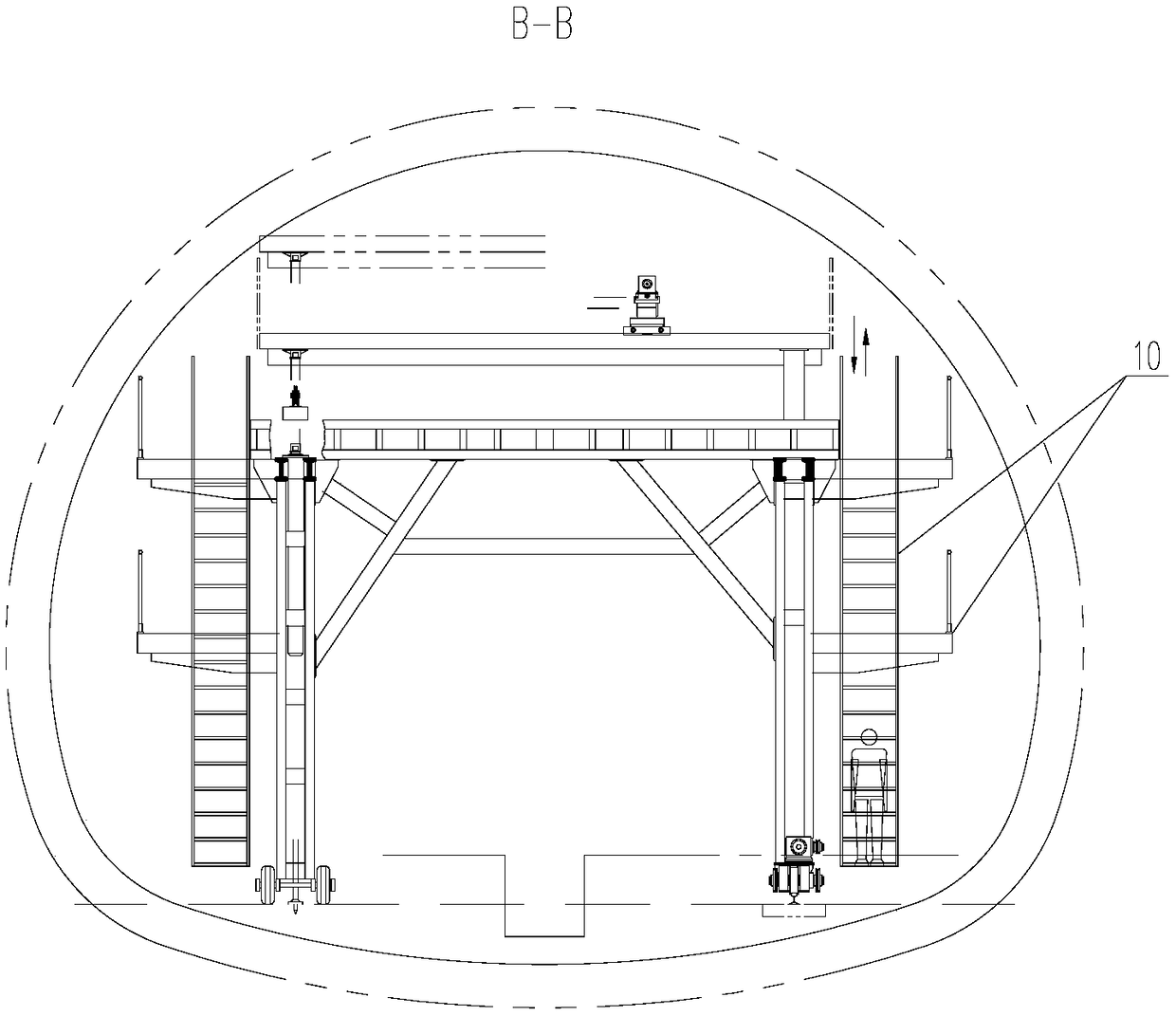 Tunnel full-section pre-reinforcement operation vehicle