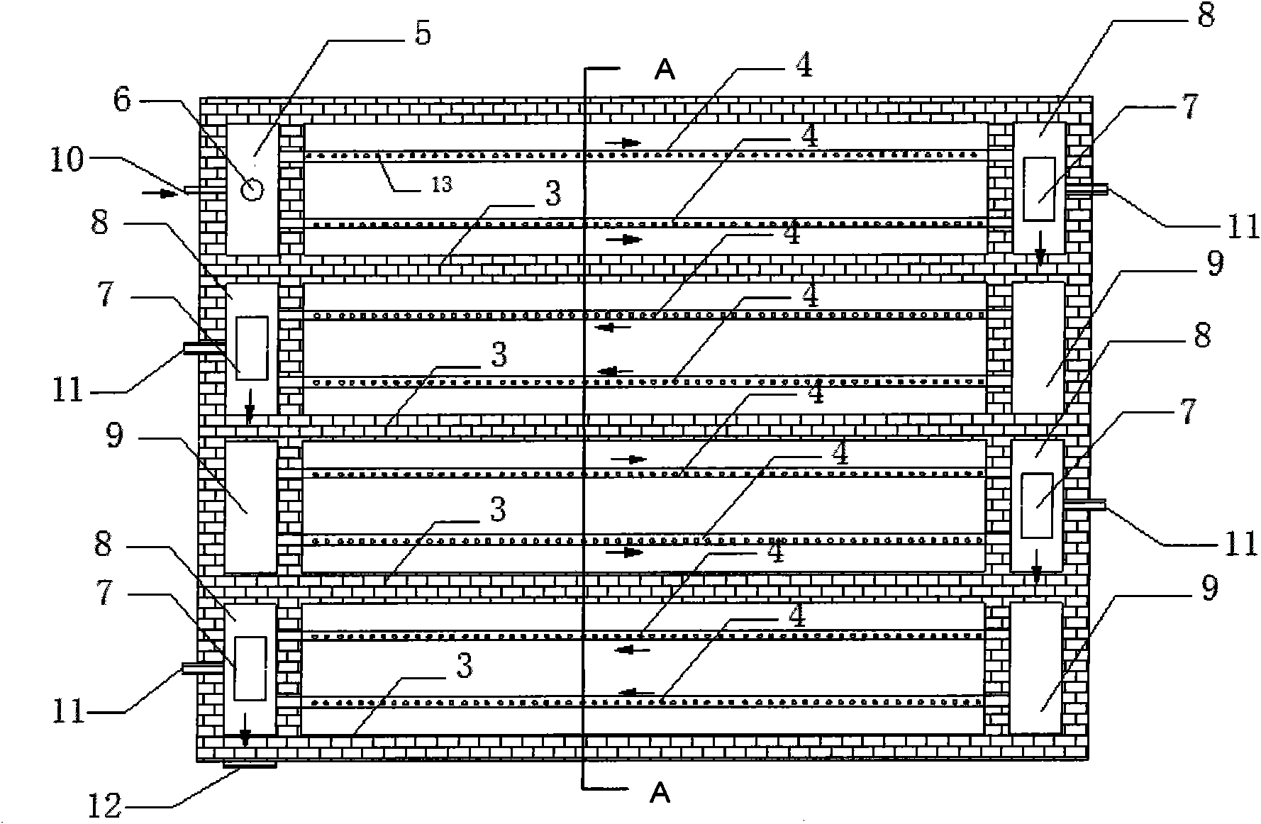 Hydraulic power oxygenation constructed wetland