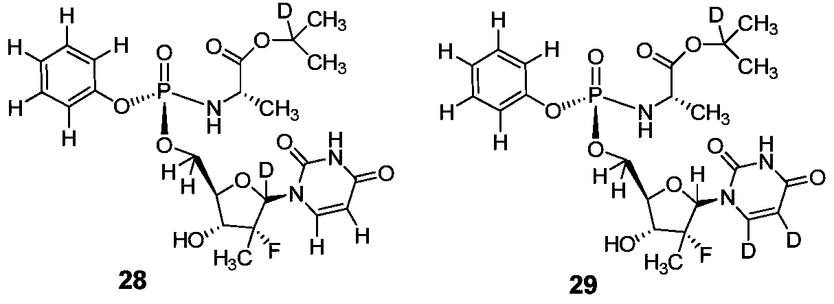 deuterated nucleoside derivatives