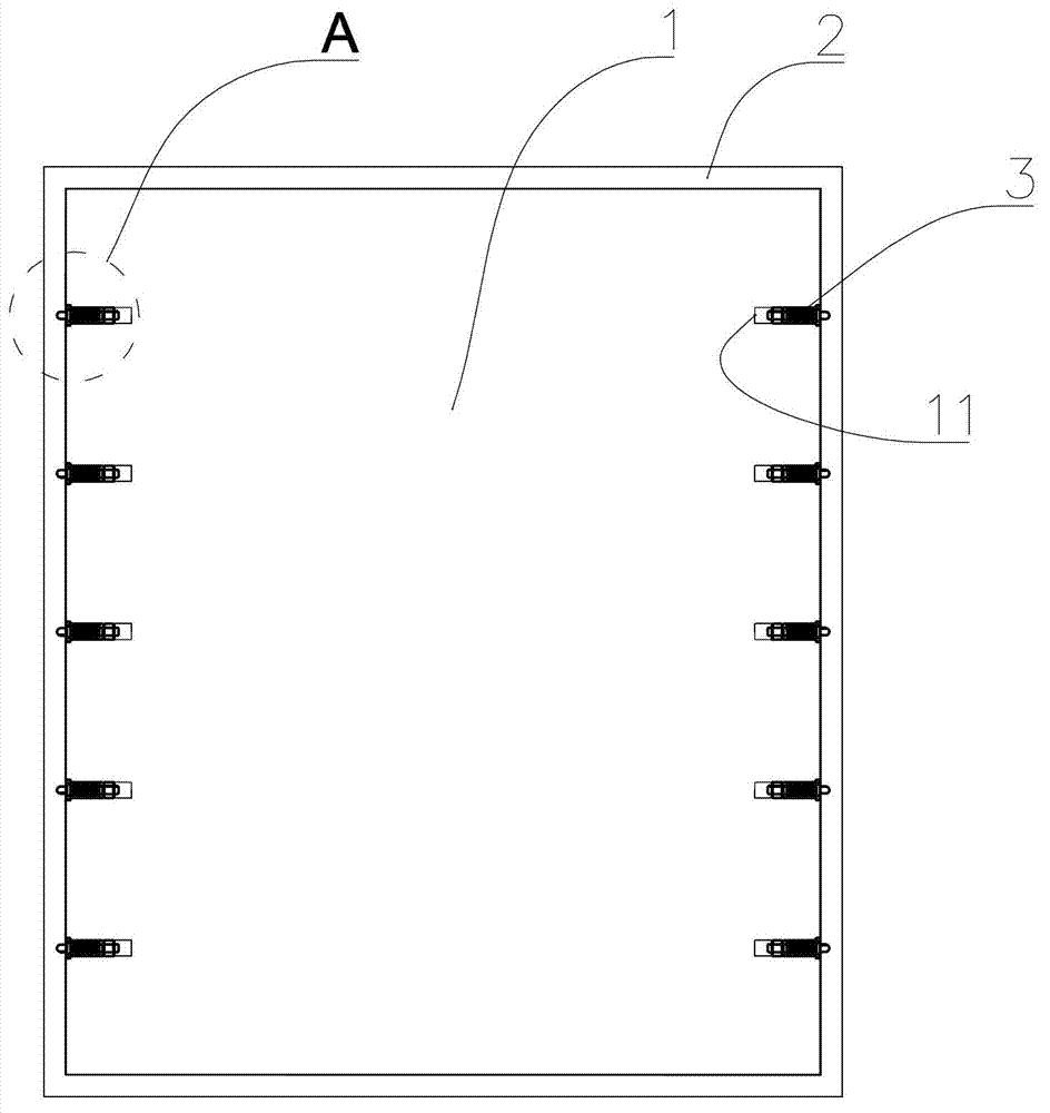 Furniture wall surface panel installation structure