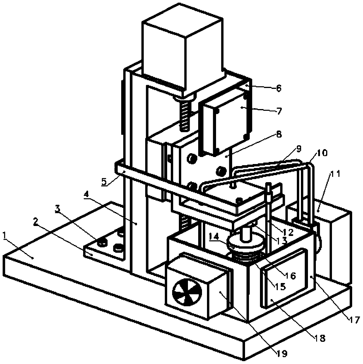 Temperature control driving characteristic testing device for shape memory alloy spring