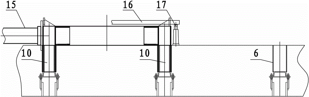 Pushing and supporting device of tunneling machine and construction method