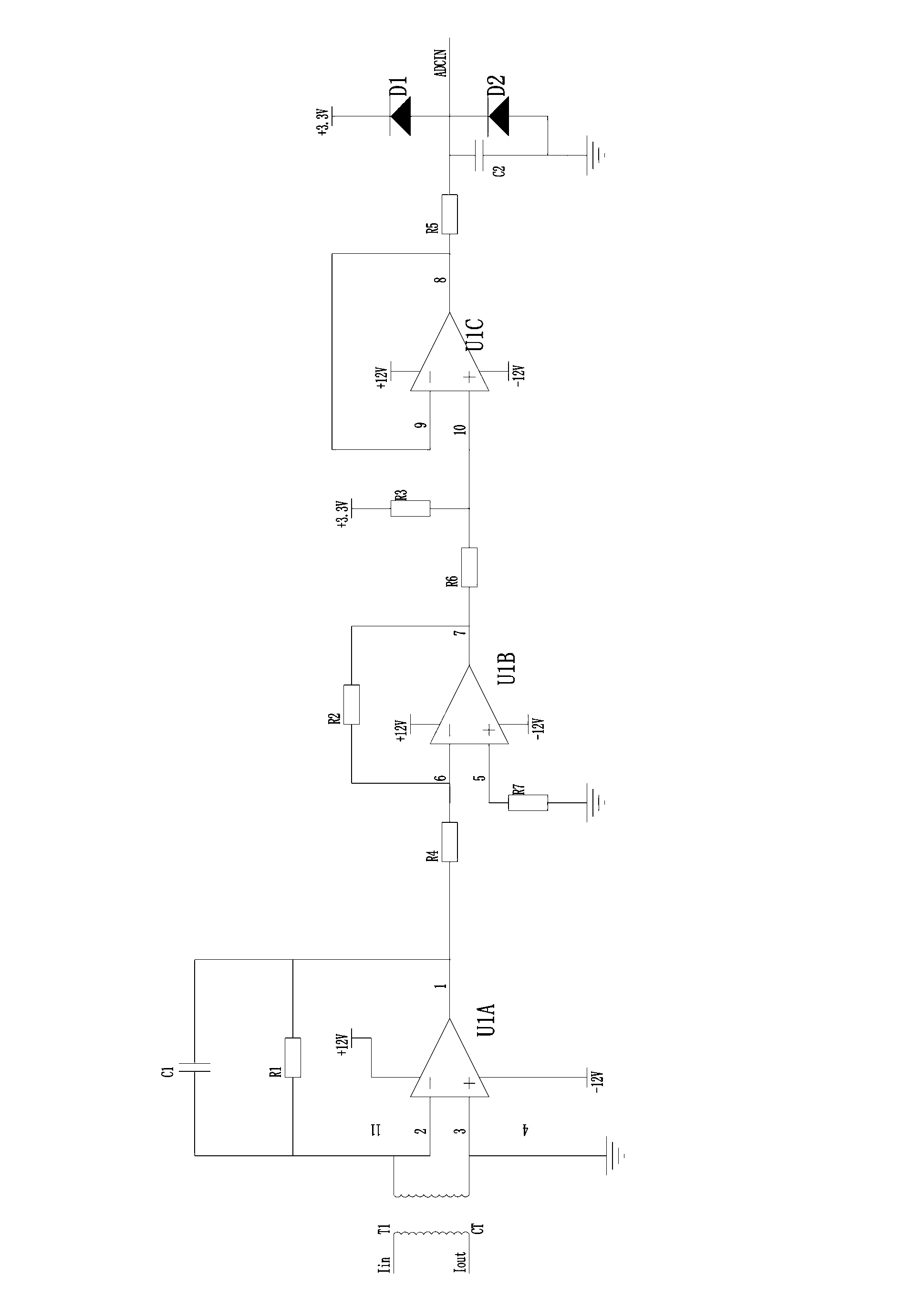 Simplified type alternating-current zero-crossing detecting and amplitude value sampling unit