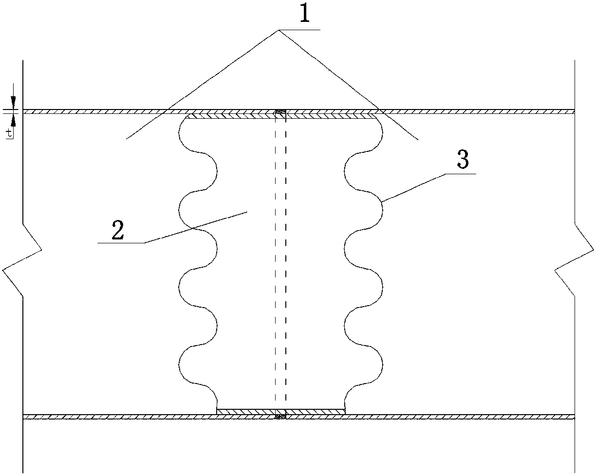 Butt joint connecting device and method for large-scale steel pipe columns under circumstance of vibration load