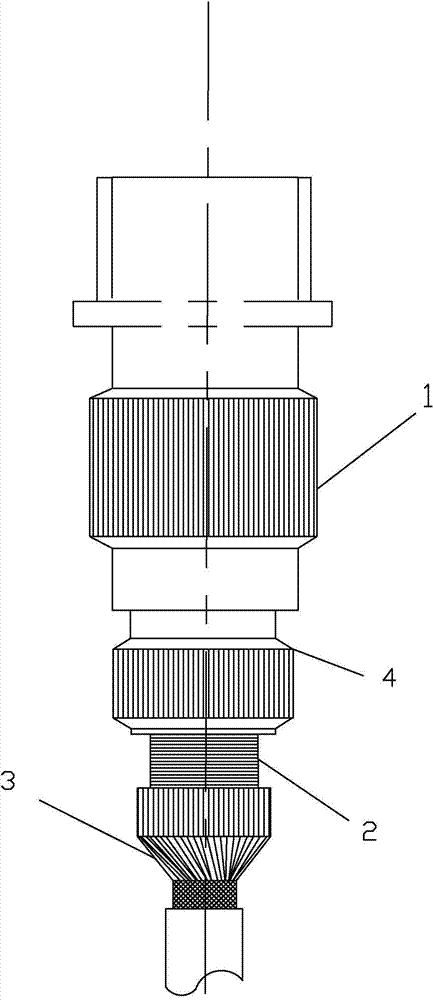 Cable shield connection method and structure