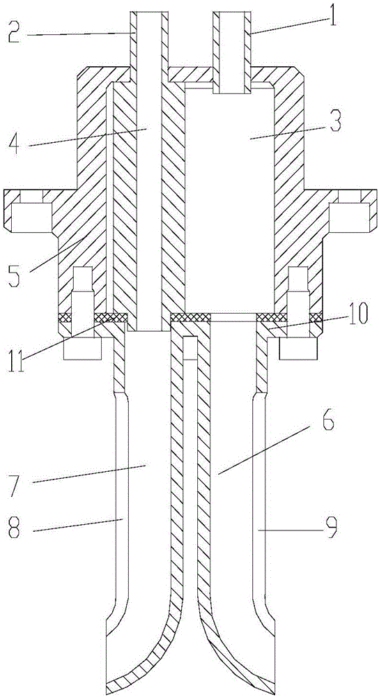 Anti-blocking pressure probe for wind speed and wind direction detection device