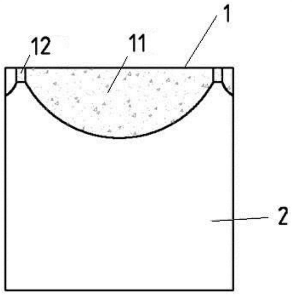 Non-uniformly distributed preformed diamond compact and preparation method thereof