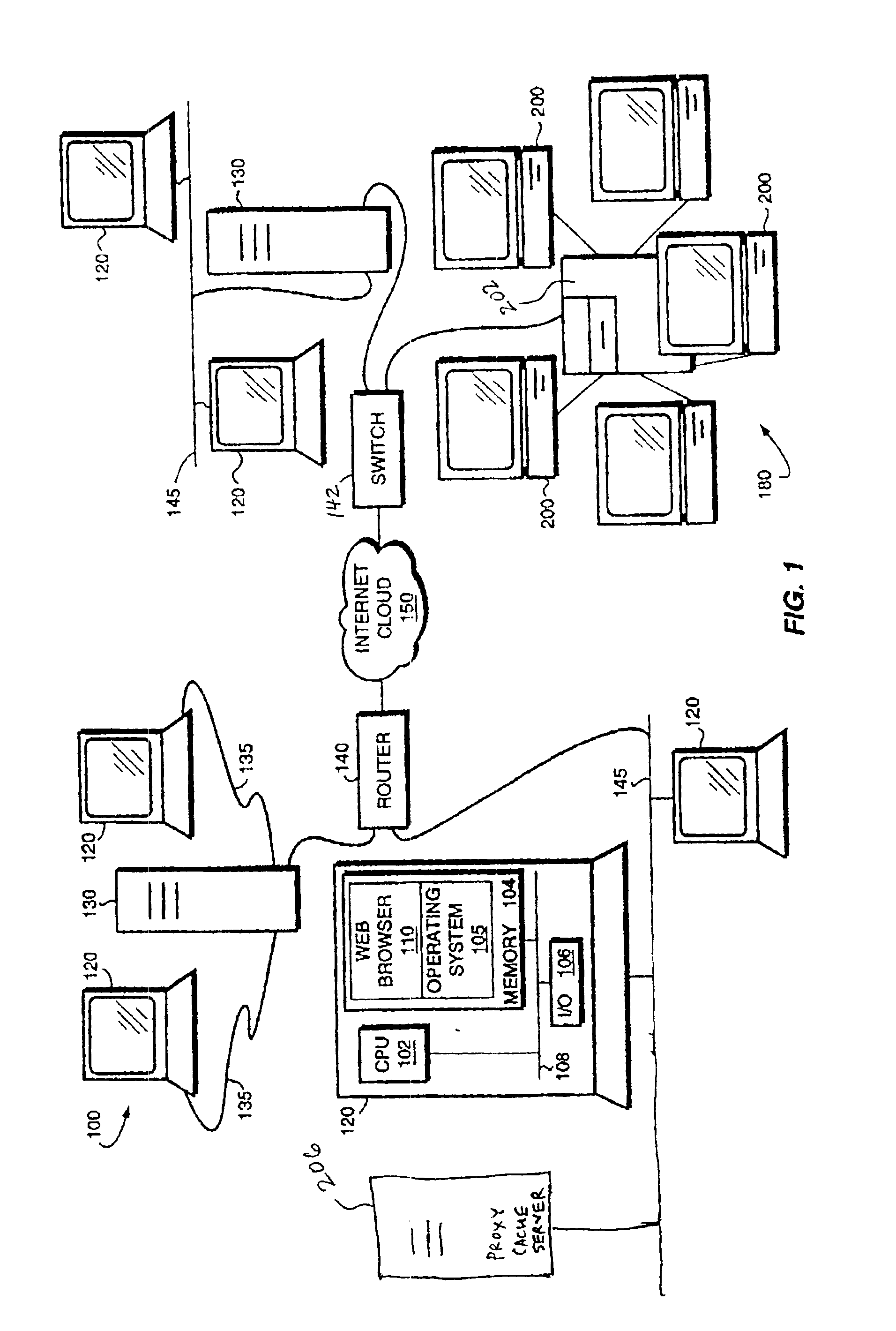 System and method for partitioning address space in a proxy cache server cluster