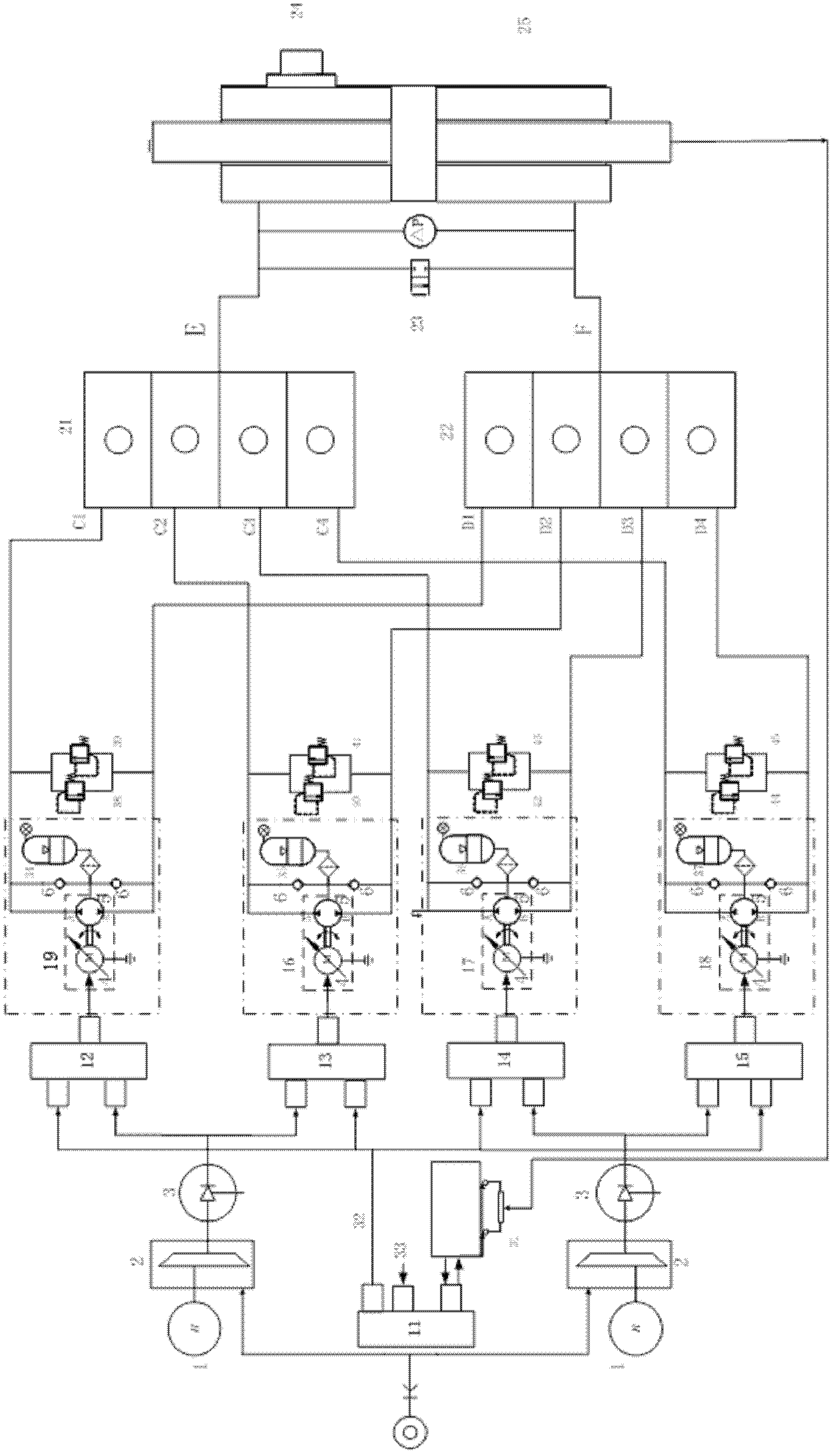 Novel multi-redundancy electromechanical hydrostatic servo mechanism