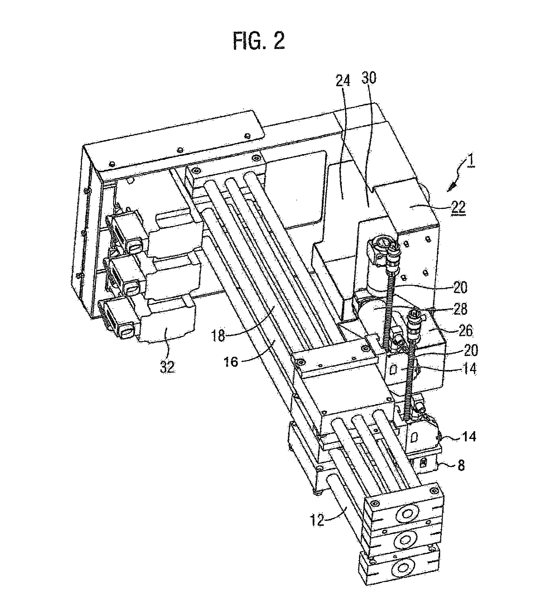 Device for applying adhesive to a material