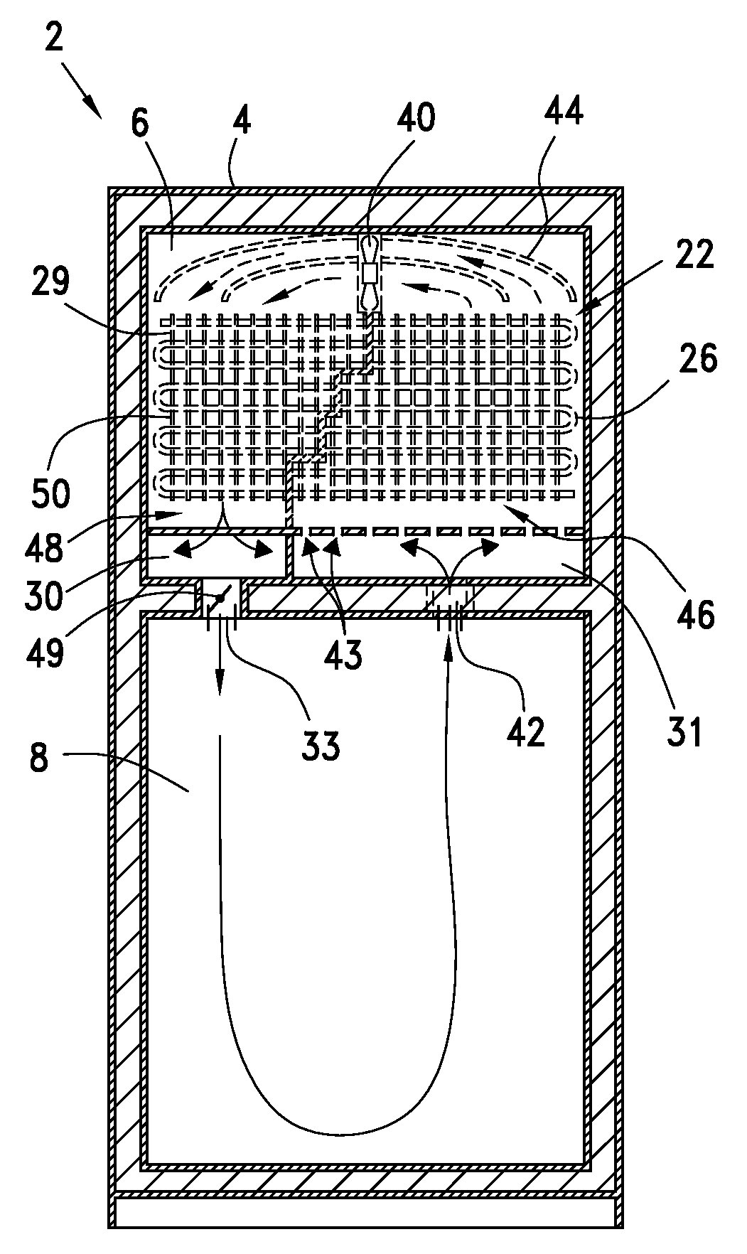 Refrigerator accelerated heat exchanger