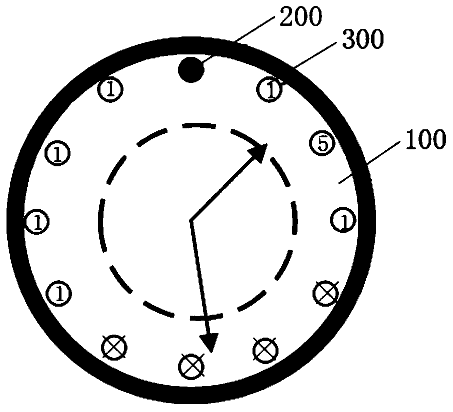 Clock, communication transfer assembly and transfer method