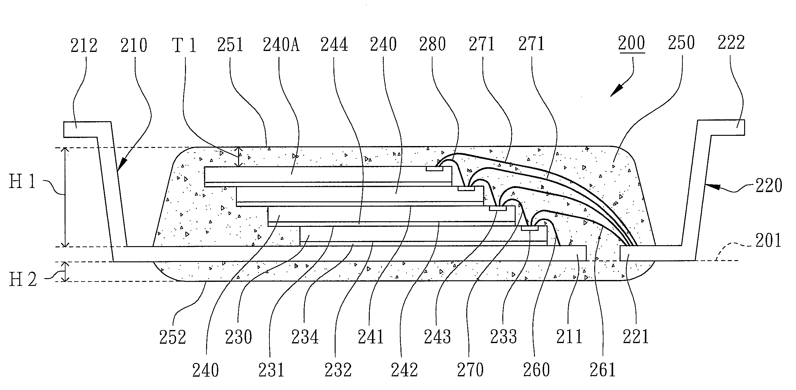 COL (Chip-On-Lead) multi-chip package