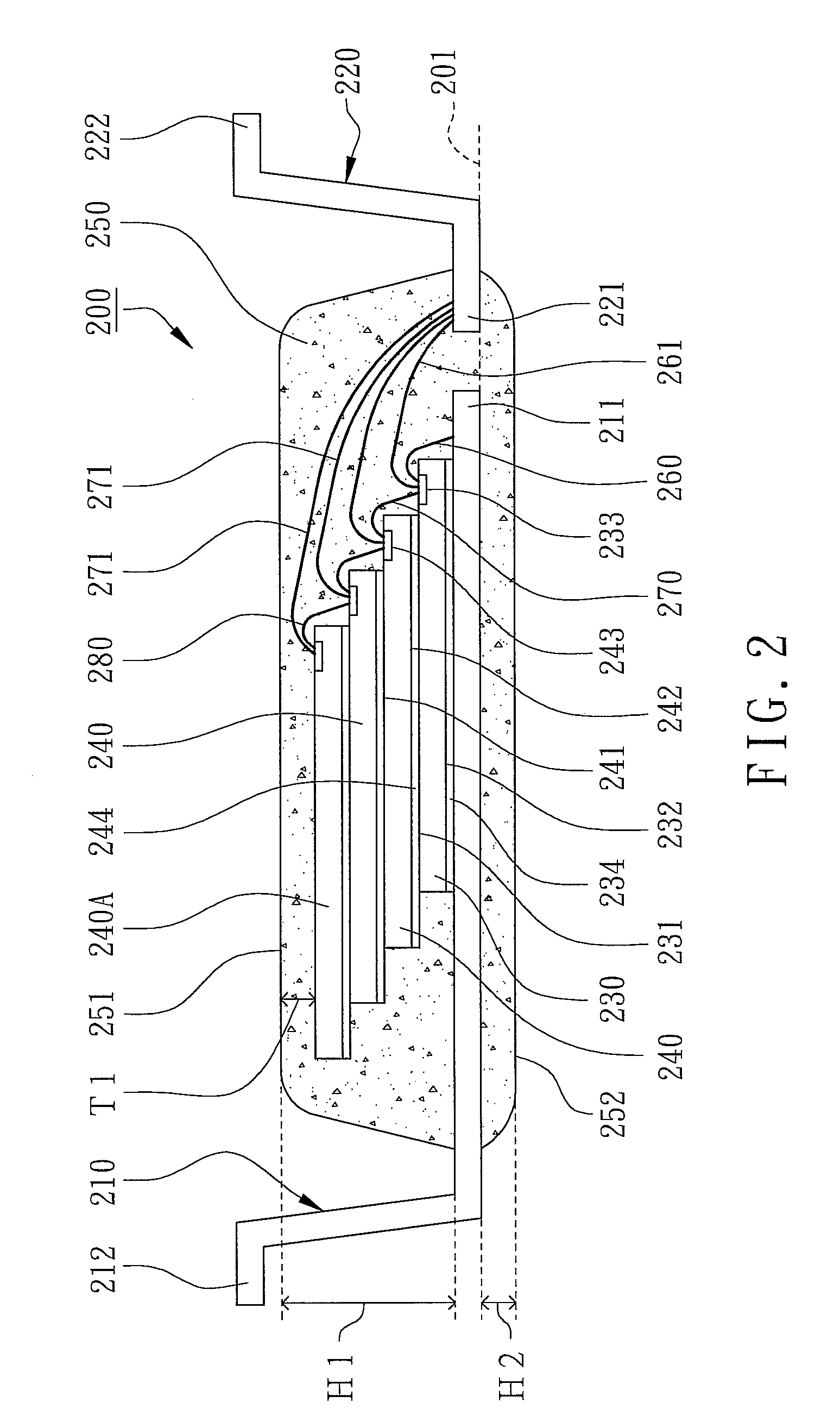 COL (Chip-On-Lead) multi-chip package