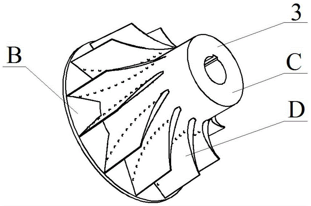 A kind of double impeller device of centrifugal fan