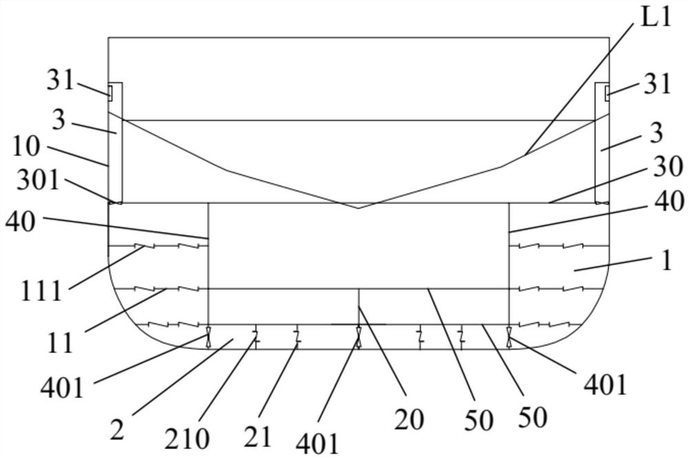 Ship cabin structure and ship