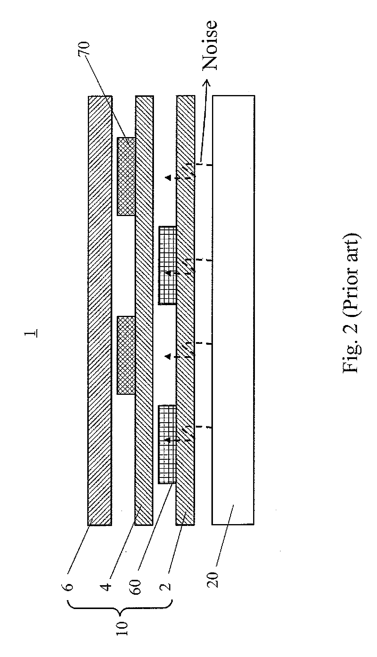 Touch Panel for Providing a Shield Against Noise