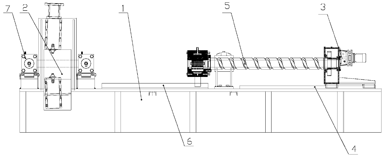 Multi-milling cutter processing device of multi-groove carving drilling rod