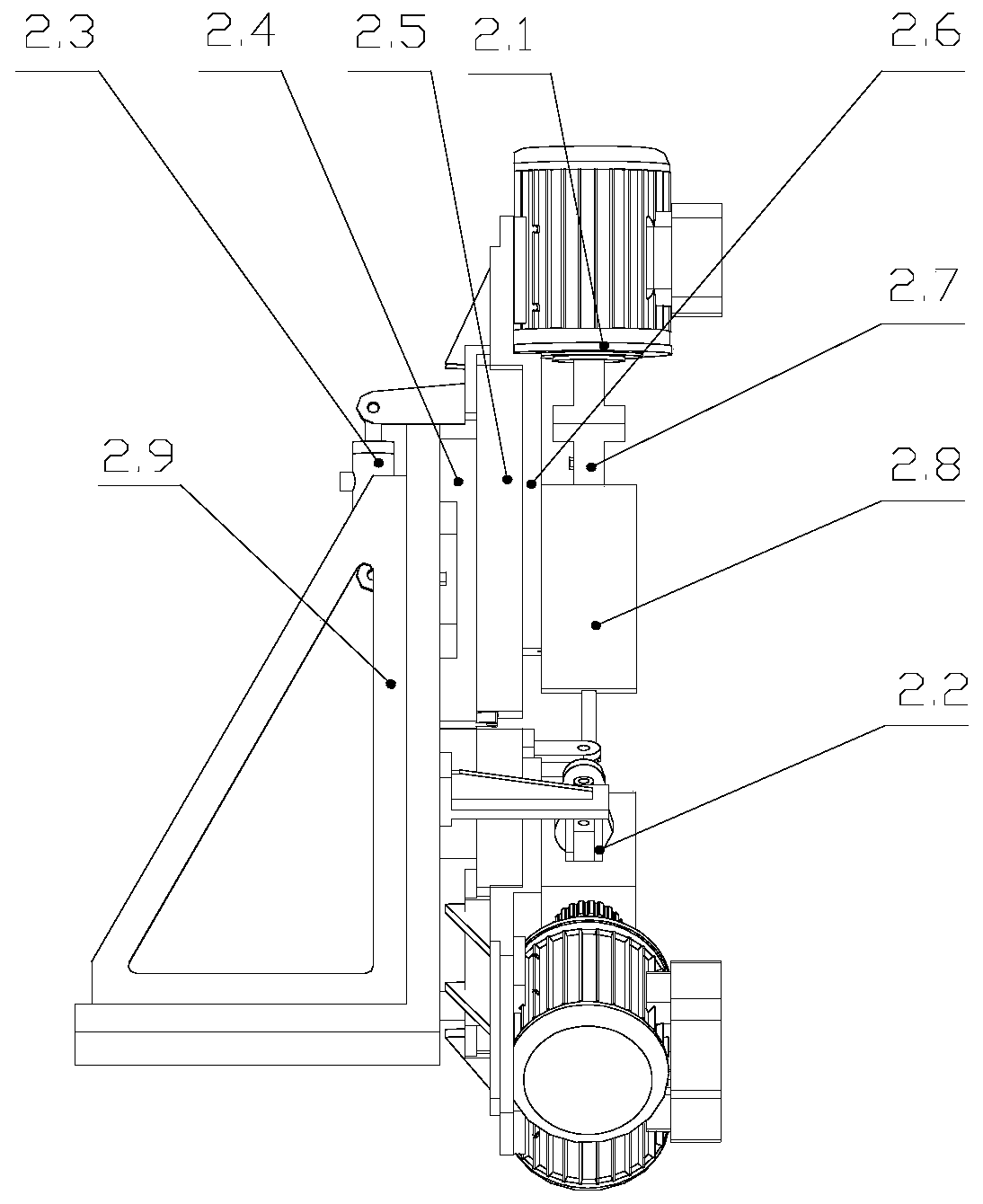 Multi-milling cutter processing device of multi-groove carving drilling rod