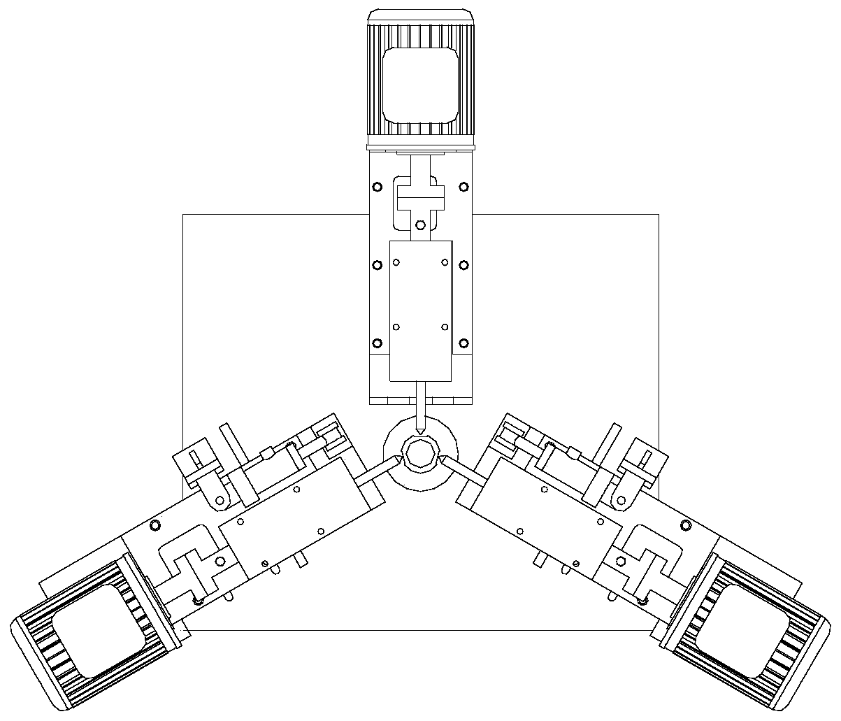 Multi-milling cutter processing device of multi-groove carving drilling rod