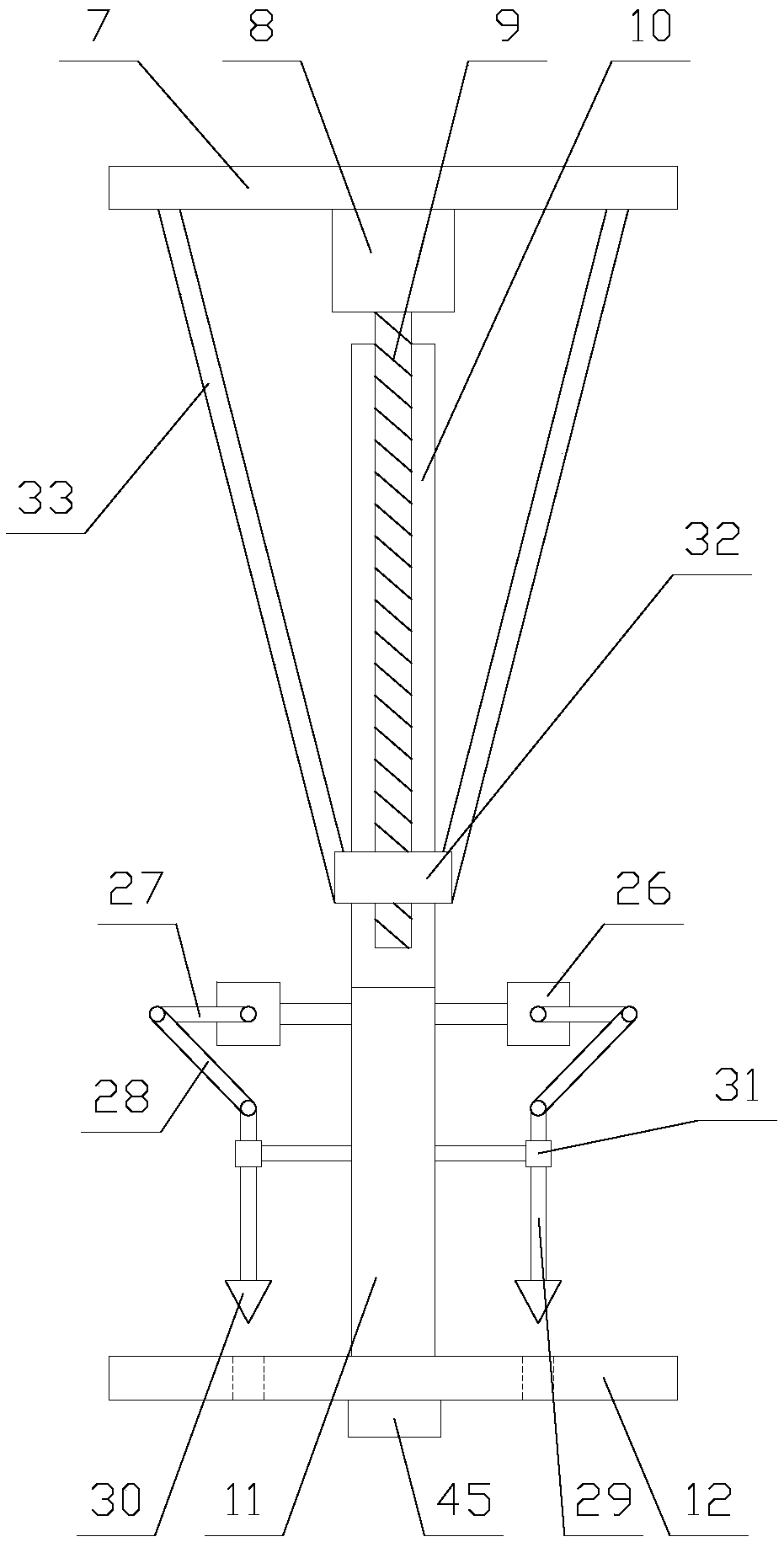 Low-pressure casting device for producing automobile aluminum alloy hub