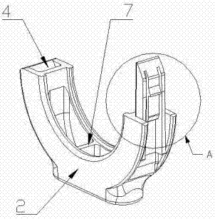 Three-dimensional towing chain fixing seat